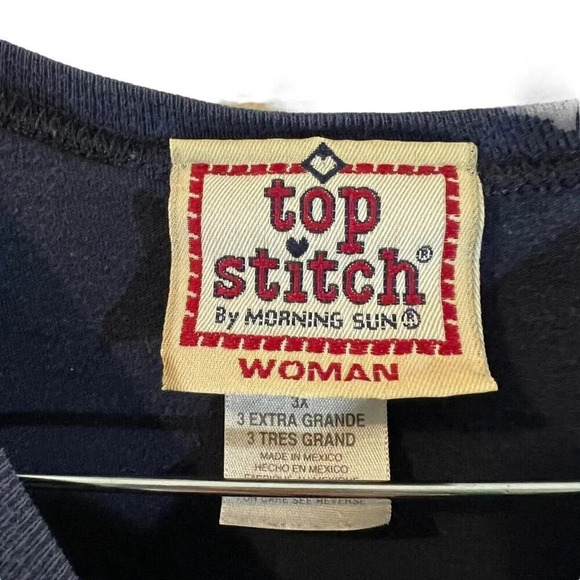 Top Stitch Morning Sun Embroidered T Shirt Plus 3X Dragonfly Lilypad Frog Flower - Picture 4 of 8